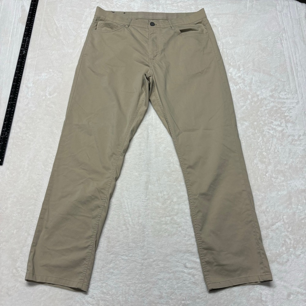 Faherty Reserve Movement Pants Mens Size 33x32 Five Pocket Chinos Khaki MBF2433